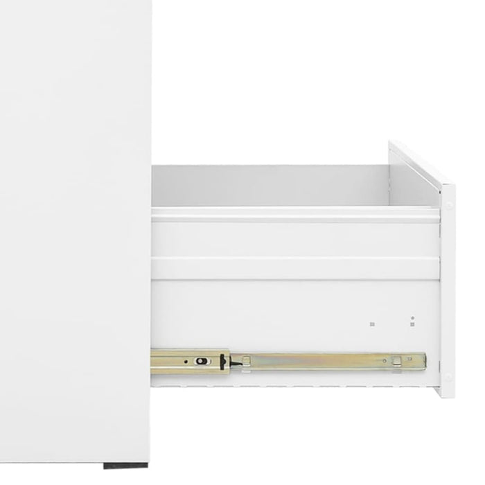 Filing Cabinet White 46x62x102.5 Cm Steel Ttlxia