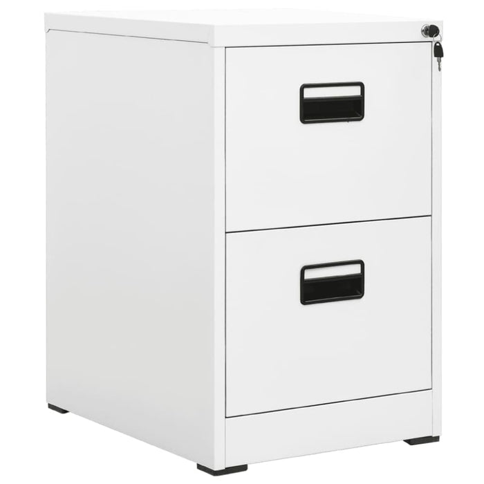 Filing Cabinet White 46x62x72.5 Cm Steel Ttlxib
