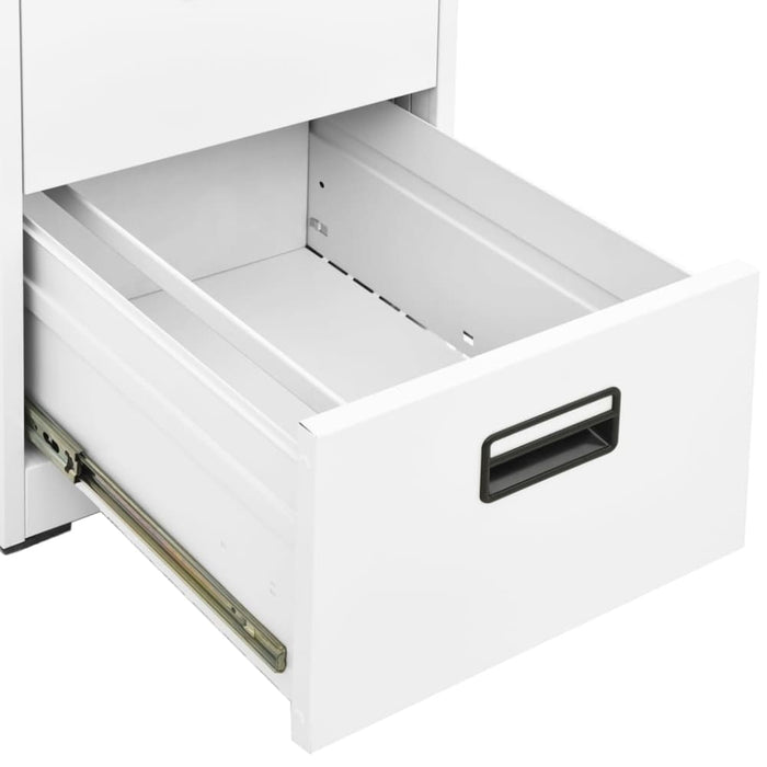Filing Cabinet White 46x62x72.5 Cm Steel Ttlxib