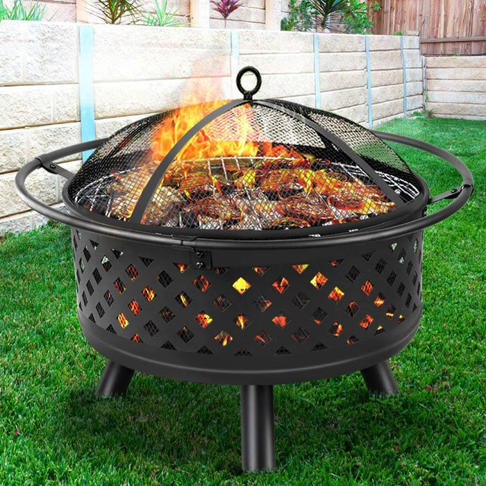Fire Pit Bbq Grill Smoker Portable Outdoor Fireplace Patio