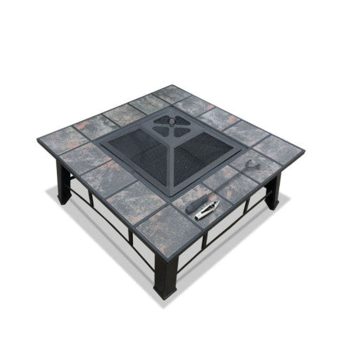 Fire Pit Bbq Grill Smoker Table Outdoor Garden Ice Pits