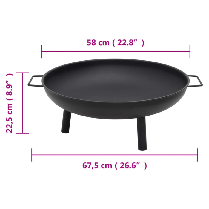 Fire Pit 67.5x58x22.5 Cm Steel Tottan