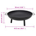 Fire Pit 67.5x58x22.5 Cm Steel Tottan