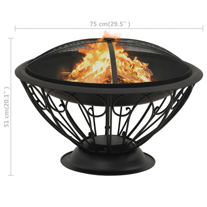 Fire Pit With Pokerxxl Steel Toonkp