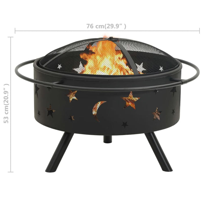Fire Pit With Pokerxxl Steel Toonkx