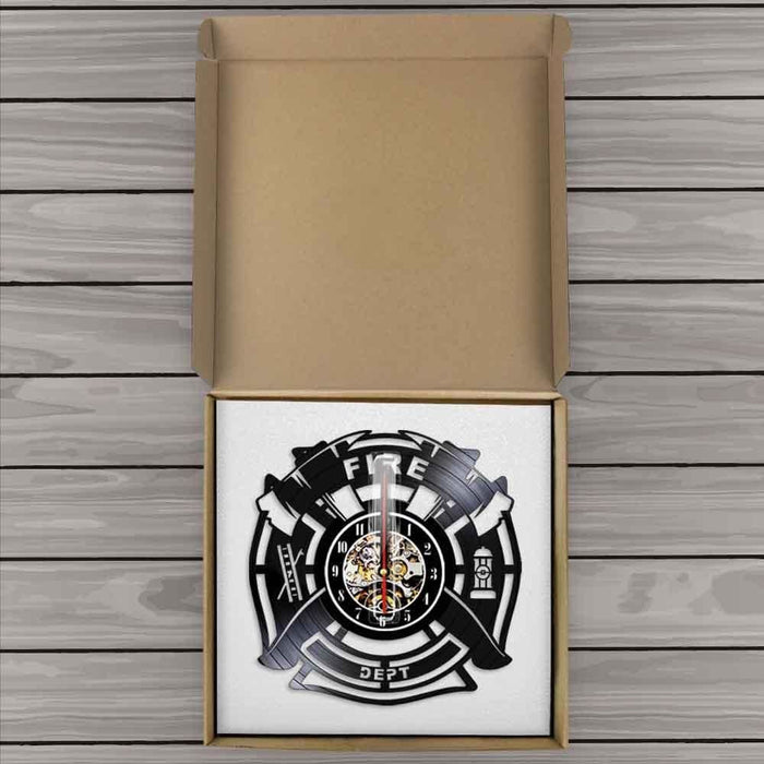 Fire & Rescue Dept Sign Decoration Led Vinyl Record Wall