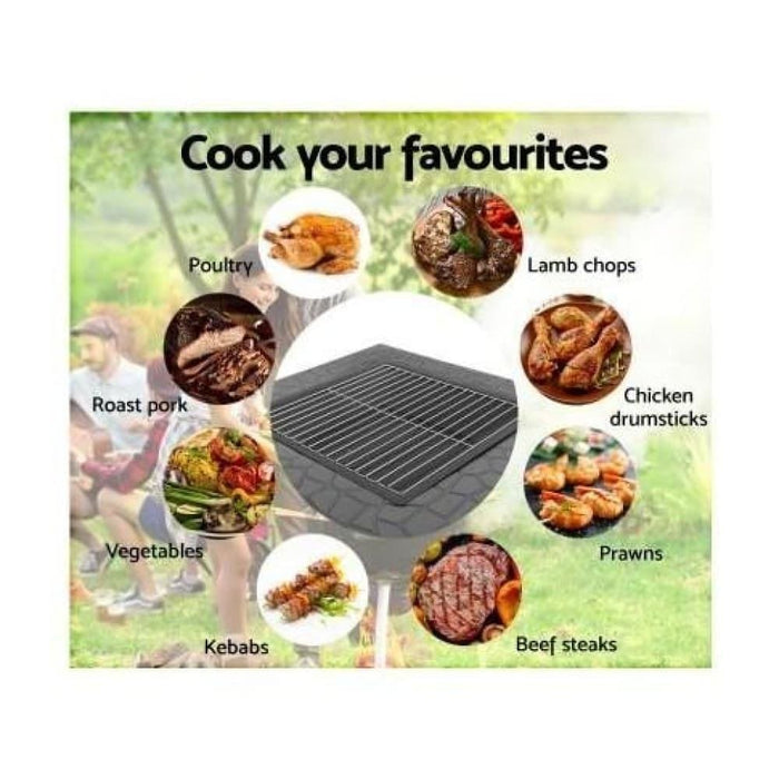 Fire Pit Bbq Table Grill Outdoor Garden Wood Burning