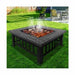 Fire Pit Bbq Table Grill Outdoor Garden Wood Burning