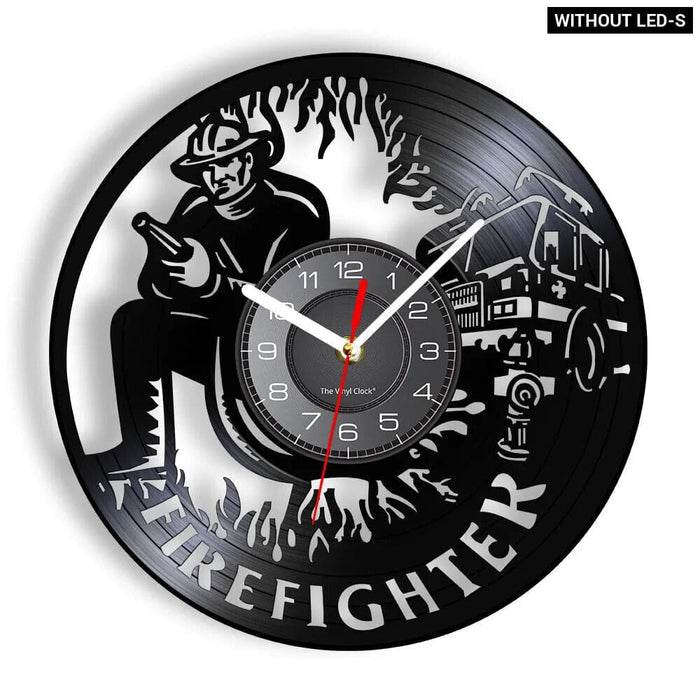 Firefighter Wall Clock with Maltese Cross Design
