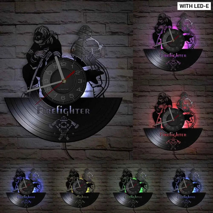 Firefighter Wall Clock with Maltese Cross Design