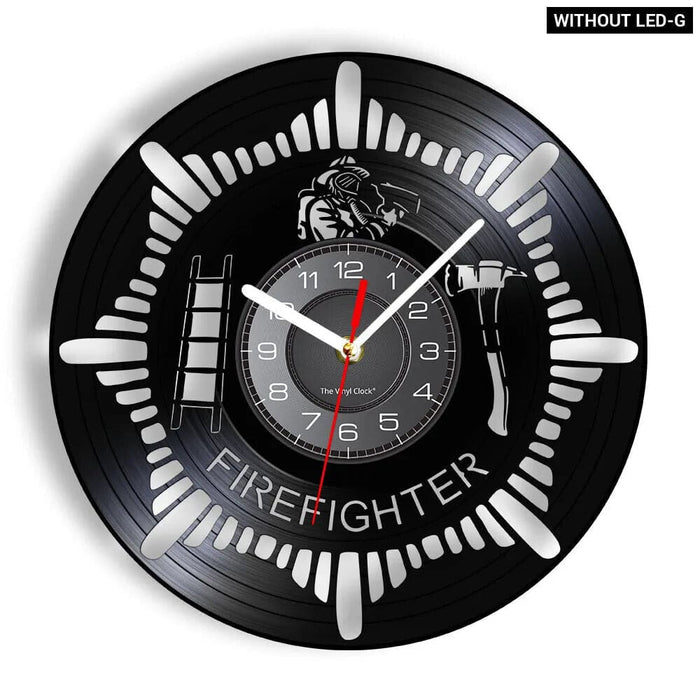 Firefighter Wall Clock with Maltese Cross Design