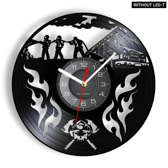 Firefighter Wall Clock with Maltese Cross Design