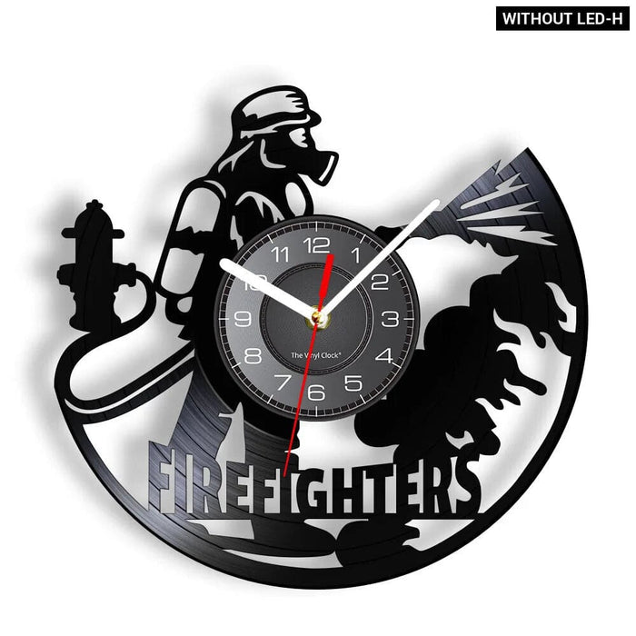 Firefighter Wall Clock with Maltese Cross Design