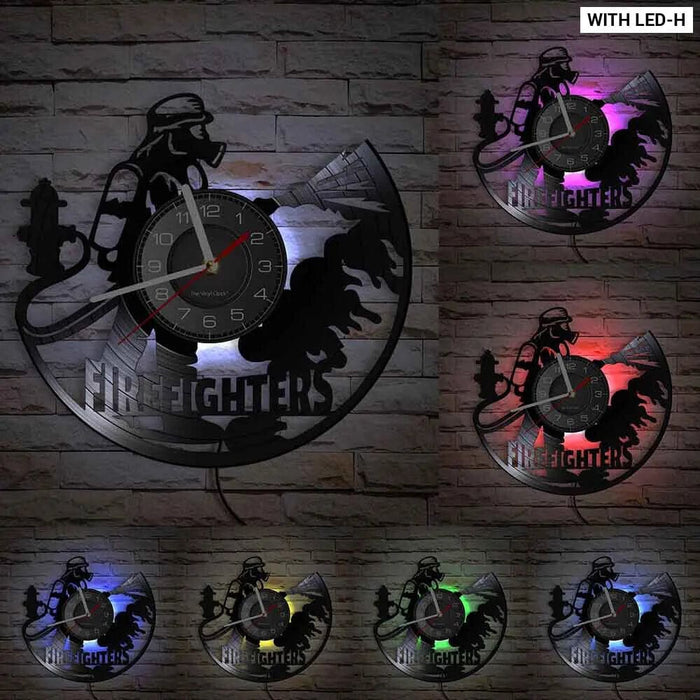 Firefighter Wall Clock with Maltese Cross Design