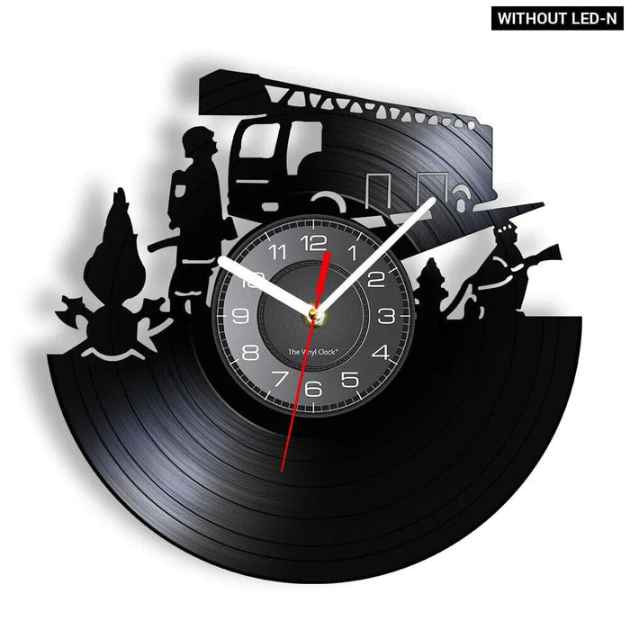 Firefighter Wall Clock with Maltese Cross Design