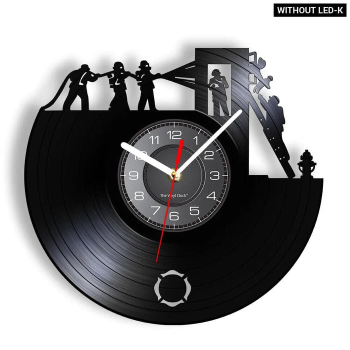 Firefighter Wall Clock with Maltese Cross Design