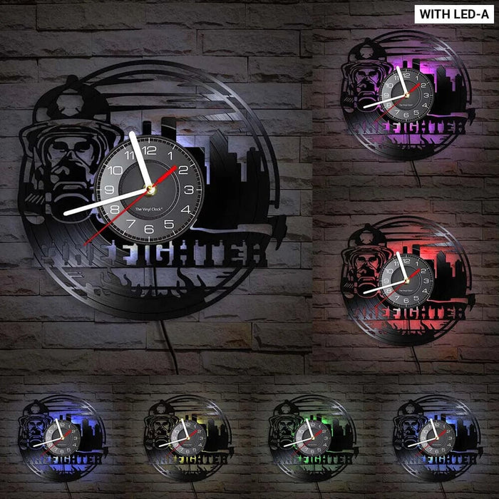 Firefighter Wall Clock with Maltese Cross Design