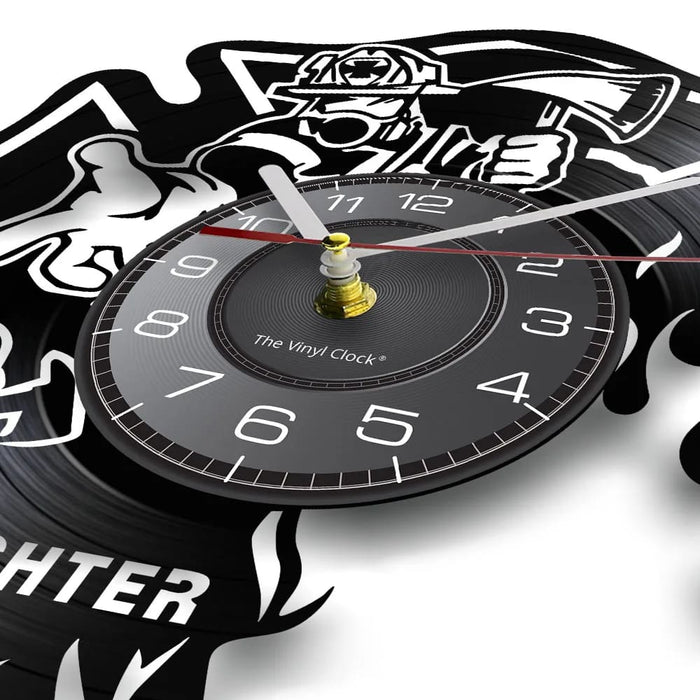 Firefighter Wall Clock with Maltese Cross Design