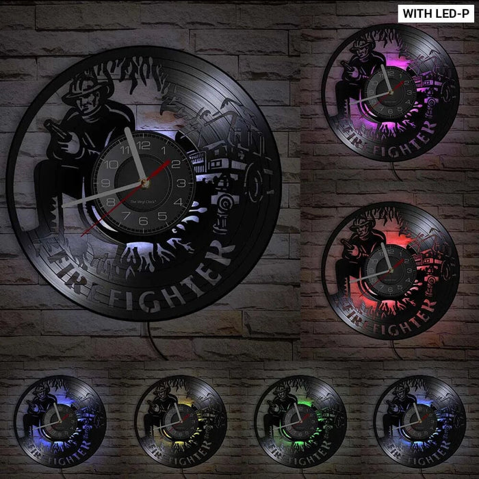 Firefighter Wall Clock with Maltese Cross Design