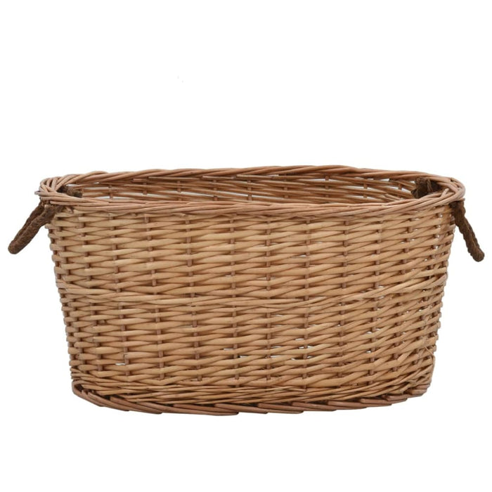Firewood Basket with Carrying Handles 58x42x29 Cm Natural