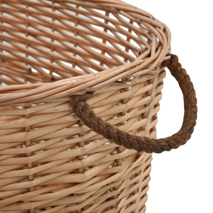Firewood Basket with Carrying Handles 58x42x29 Cm Natural