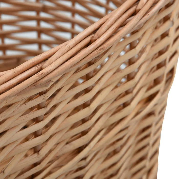 Firewood Basket with Carrying Handles 58x42x29 Cm Natural