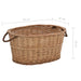 Firewood Basket with Carrying Handles 58x42x29 Cm Natural