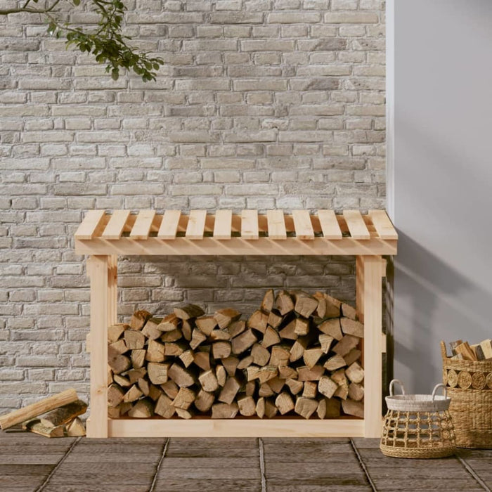 Firewood Rack 108x64.5x77 Cm Solid Wood Pine Nxxatx