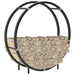 Firewood Rack Black 70x20x70 Cm Steel Xnaibo