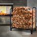 Firewood Rack Holder 4ft Fireplace Tool Log Wood Steel