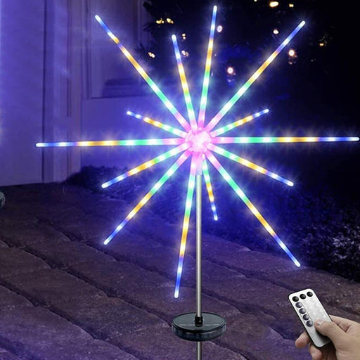 Fireworks Lamp Solar Powered Outdoor Waterproof 56 112 Leds