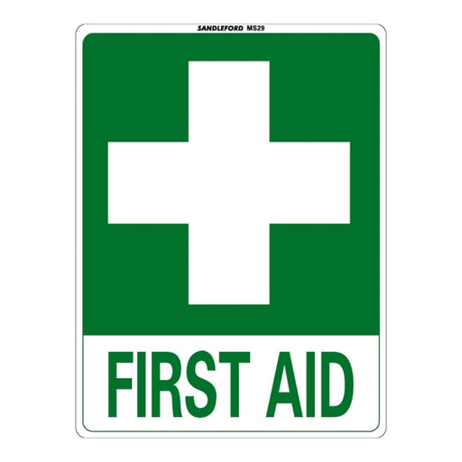 First Aid Plastic Sign