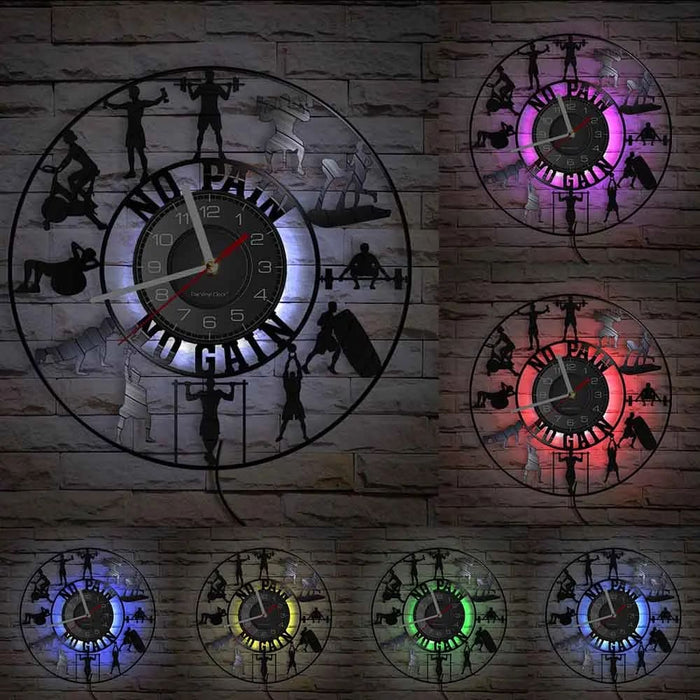 Fitness Kettlebell Wall Clock