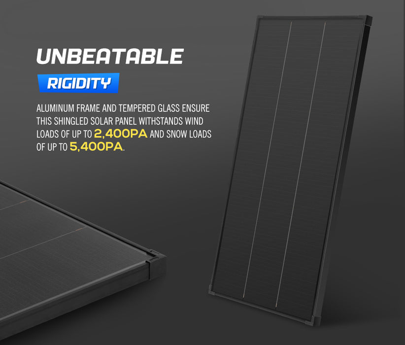 12V 130W Shingled Bifacial Solar Panel Kit Mono Fixed Caravan Camping