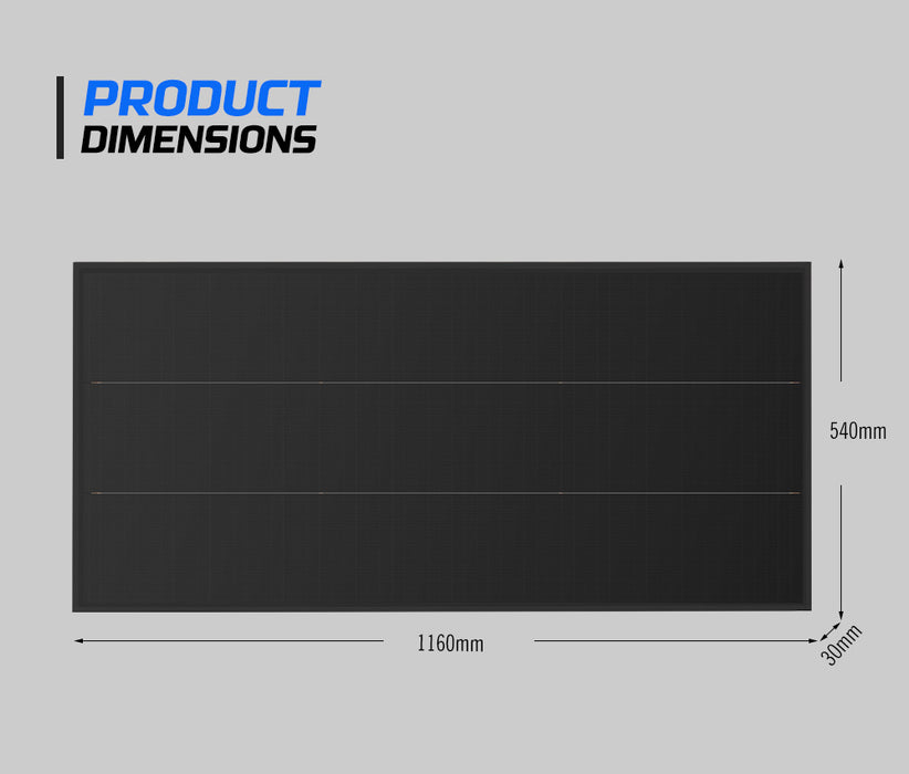 12V 130W Shingled Bifacial Solar Panel Kit Mono Fixed Caravan Camping