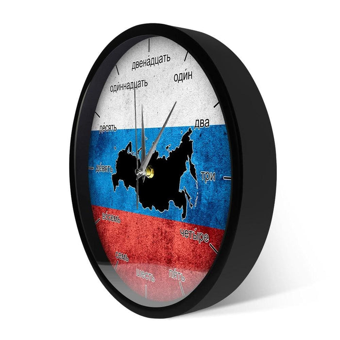 Flag Of Russia Led Wall Clock For Living Room Vintage