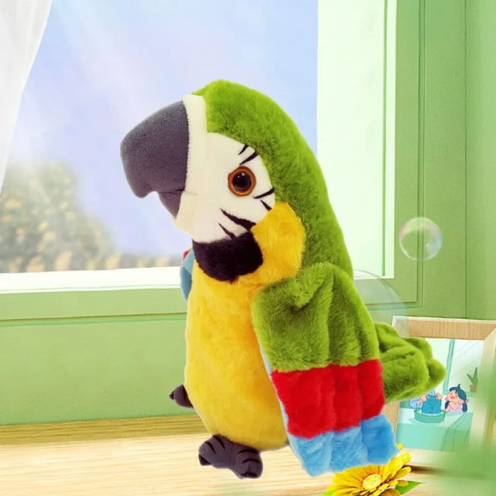 Flapping Musical Parrot Toy Record Teach Play