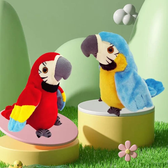 Flapping Musical Parrot Toy Record Teach Play