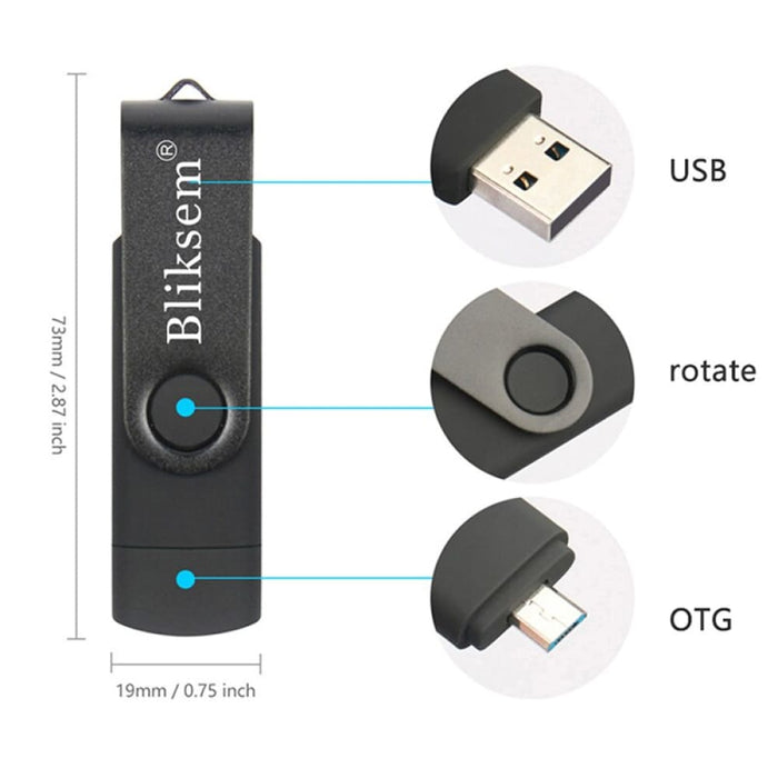 Otg Flash Drive 32gb 64gb High Speed Usb2.0 for Pc Mobile