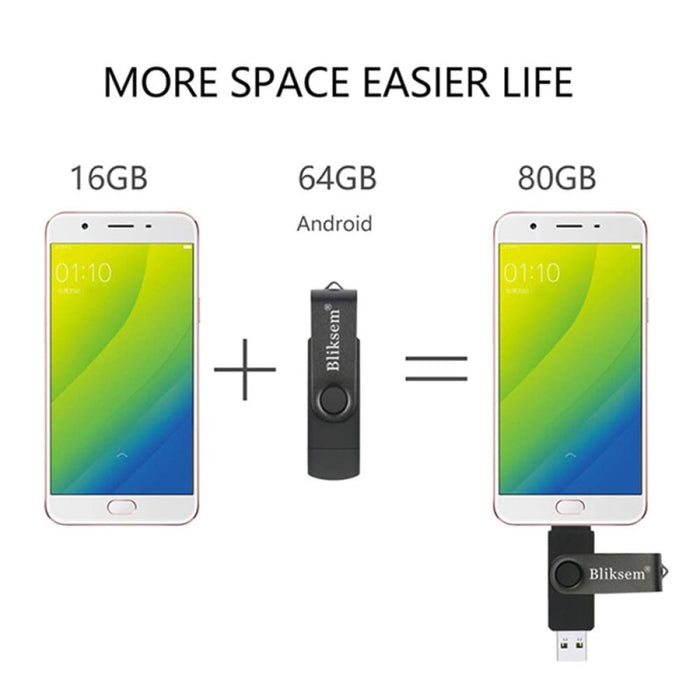 Otg Flash Drive 32gb 64gb High Speed Usb2.0 for Pc Mobile