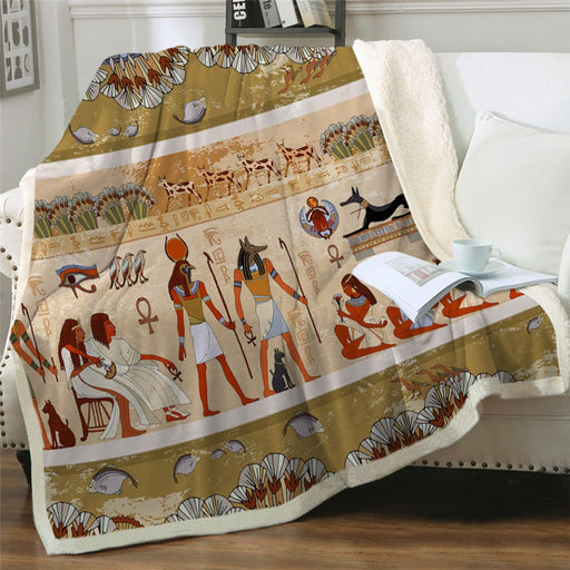 Fleece Blanket Ancient Egyptian civilization Throw