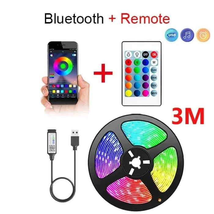 Flexible Rgb Led Strip With Remote Usb Powered