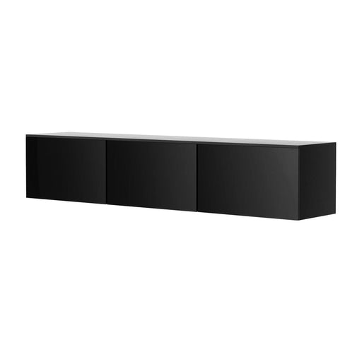 Floating Entertainment Unit Tv Cabinet High Glossy Black 3