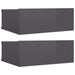 Floating Nightstands 2 Pcs Glossy Look Grey 40x30x15 Cm