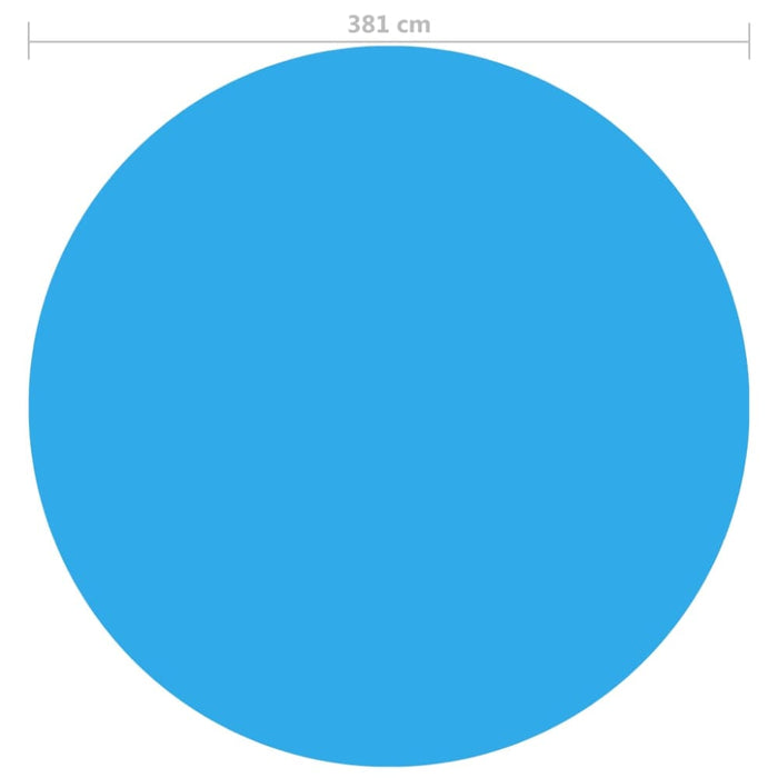 Floating Round Pe Solar Pool Film 381 Cm Blue Kbtap