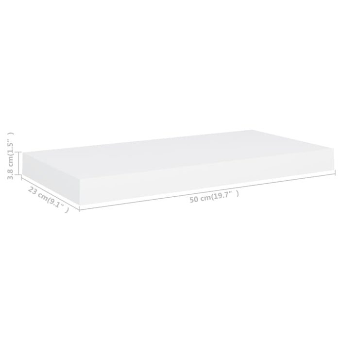 Floating Wall Shelf White Mdf Txtnbn