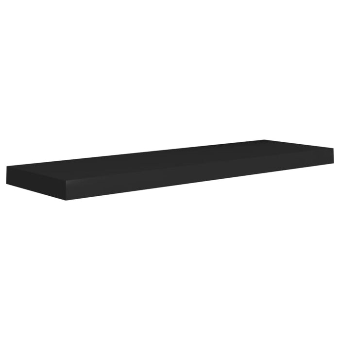 Floating Wall Shelves 2 Pcs Black Mdf Txtntl