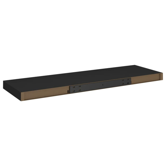 Floating Wall Shelves 2 Pcs Black Mdf Txtntl