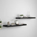 Floating Wall Shelves 2 Pcs Black Mdf Txtntl