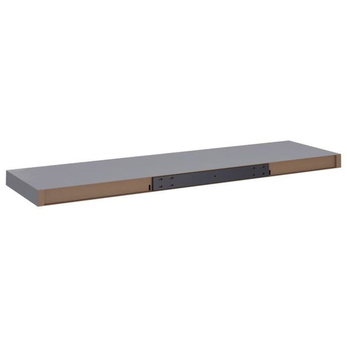 Floating Wall Shelves 2 Pcs Grey Mdf Txtnlb